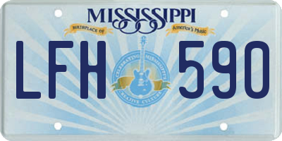 MS license plate LFH590
