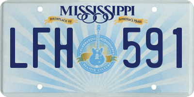 MS license plate LFH591
