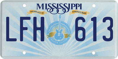 MS license plate LFH613