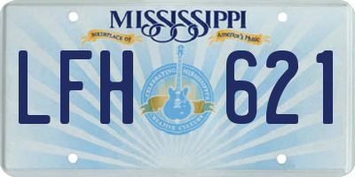 MS license plate LFH621