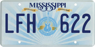 MS license plate LFH622