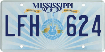 MS license plate LFH624