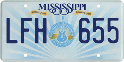 MS license plate LFH655