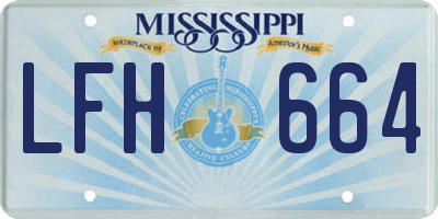 MS license plate LFH664
