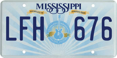 MS license plate LFH676