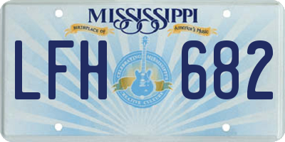 MS license plate LFH682