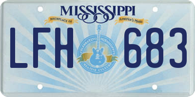 MS license plate LFH683
