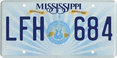 MS license plate LFH684