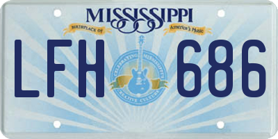 MS license plate LFH686