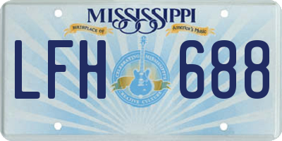 MS license plate LFH688
