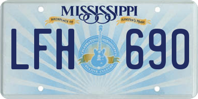 MS license plate LFH690