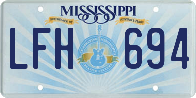 MS license plate LFH694