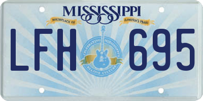 MS license plate LFH695