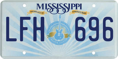 MS license plate LFH696