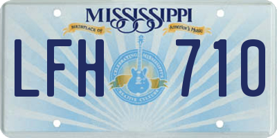 MS license plate LFH710