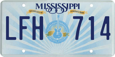 MS license plate LFH714