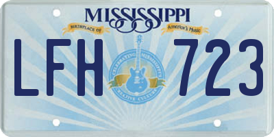 MS license plate LFH723
