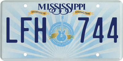 MS license plate LFH744
