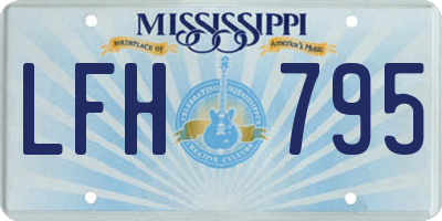 MS license plate LFH795