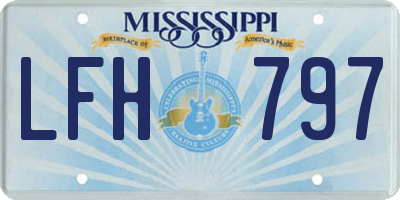 MS license plate LFH797