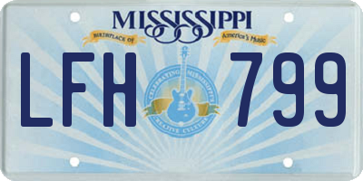 MS license plate LFH799