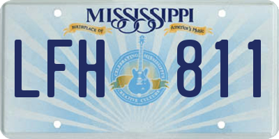 MS license plate LFH811