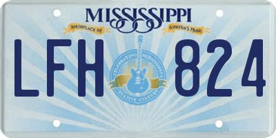 MS license plate LFH824