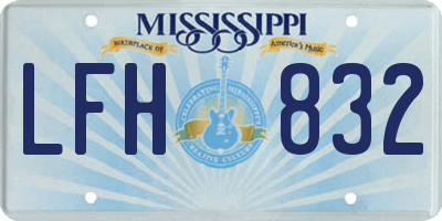 MS license plate LFH832
