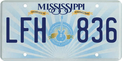 MS license plate LFH836