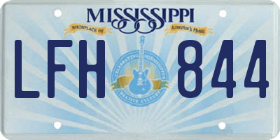 MS license plate LFH844
