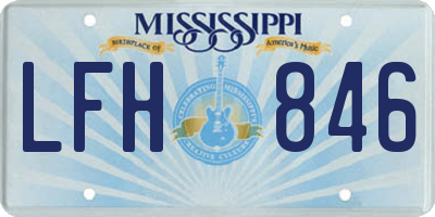 MS license plate LFH846