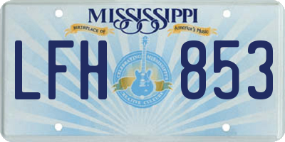 MS license plate LFH853
