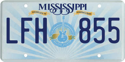 MS license plate LFH855