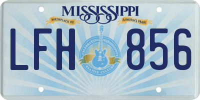 MS license plate LFH856