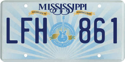 MS license plate LFH861