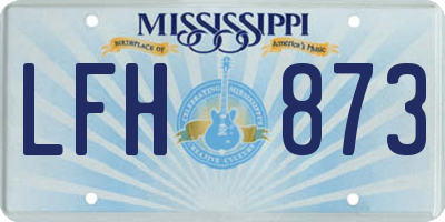 MS license plate LFH873