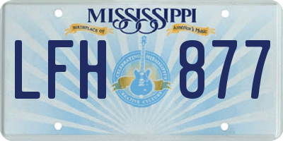 MS license plate LFH877