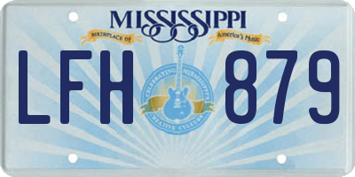 MS license plate LFH879