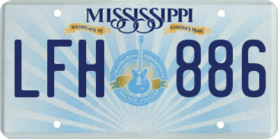 MS license plate LFH886