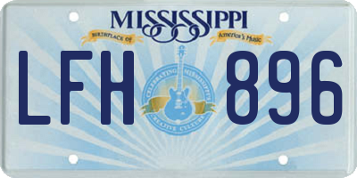 MS license plate LFH896