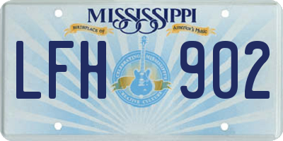 MS license plate LFH902