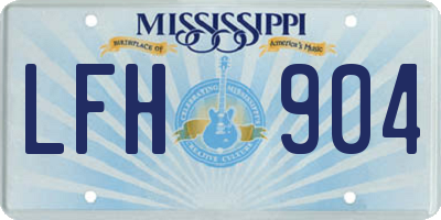 MS license plate LFH904