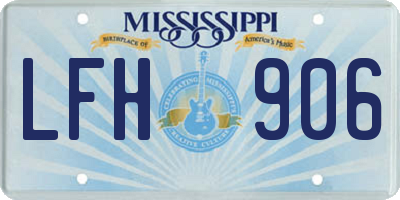 MS license plate LFH906