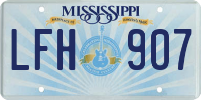 MS license plate LFH907