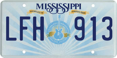 MS license plate LFH913