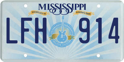 MS license plate LFH914
