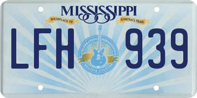 MS license plate LFH939