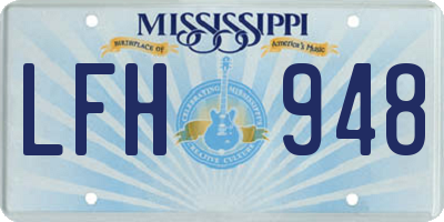 MS license plate LFH948