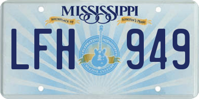 MS license plate LFH949