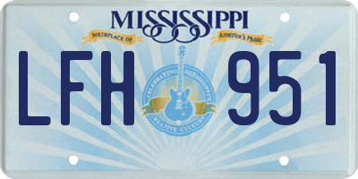 MS license plate LFH951